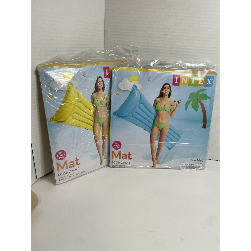 Intex Pool Float Inflatable Mats Set Of 2 Swimming Lounger Water 72x27"